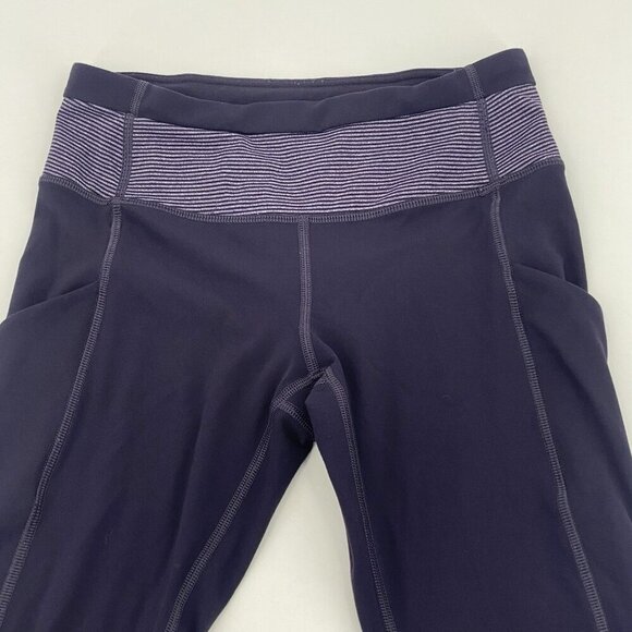 Lululemon Size 4 Speed Tight ll Grape Wee Stripe Full-On Luxtreme Leggings - Picture 4 of 16